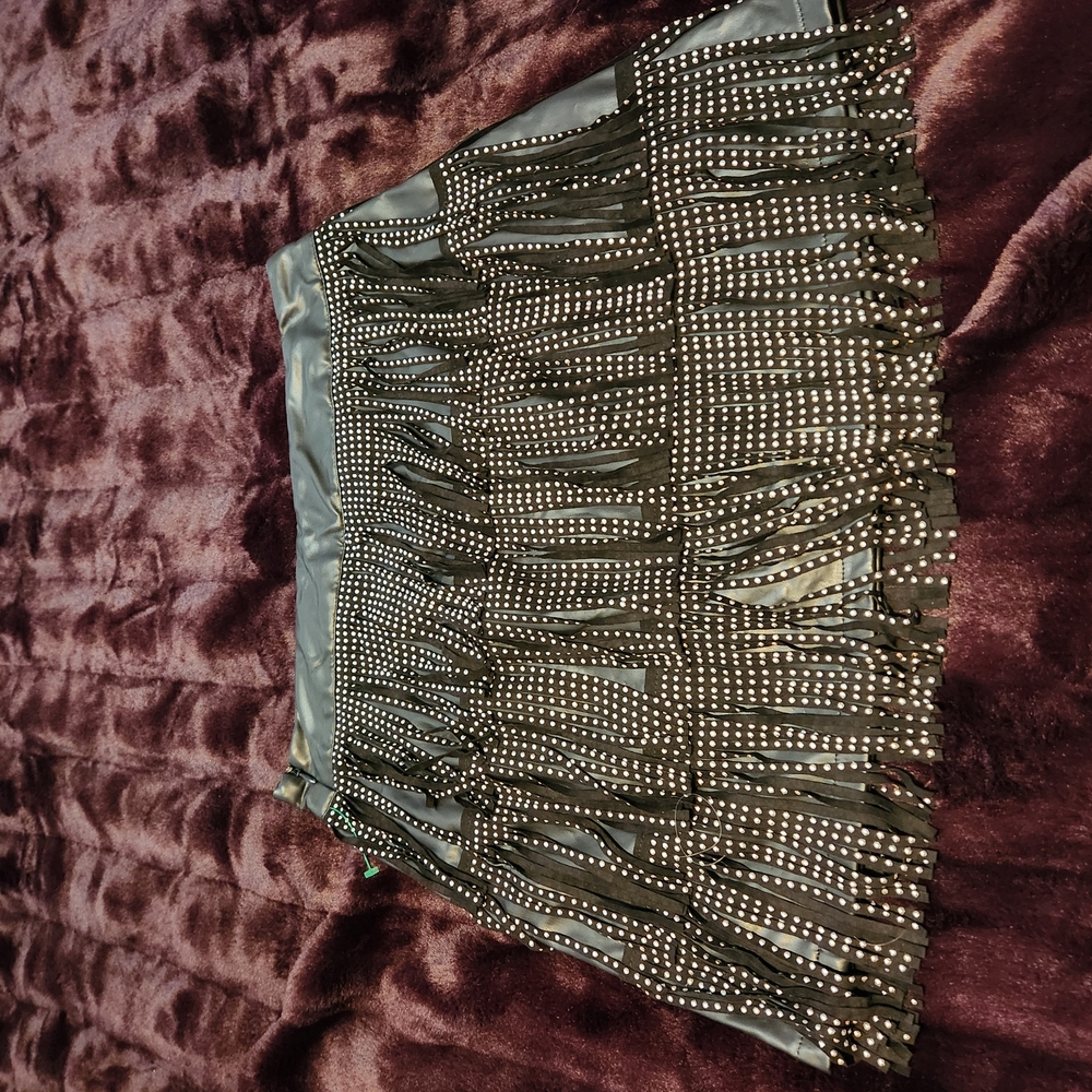 Blue B Black Beaded Skirt